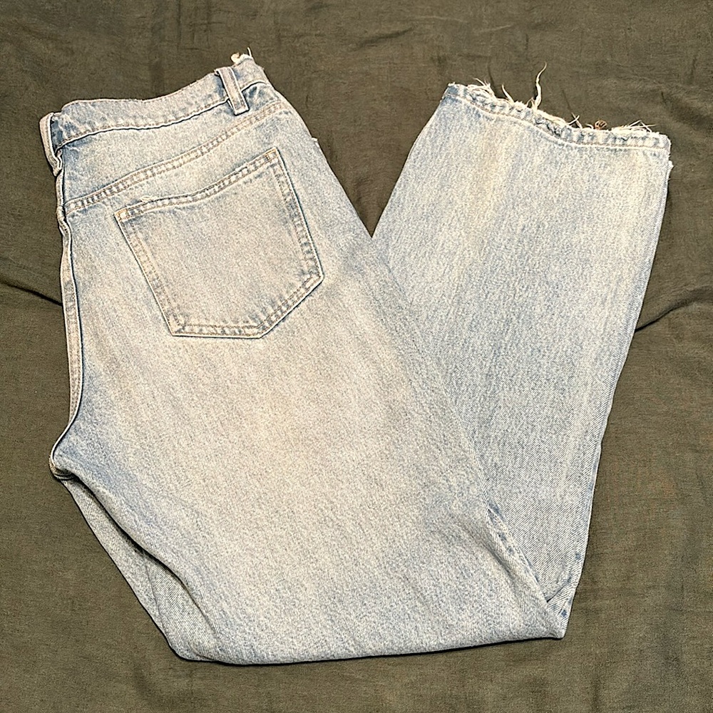 Zara High Rise Straight Leg Jeans